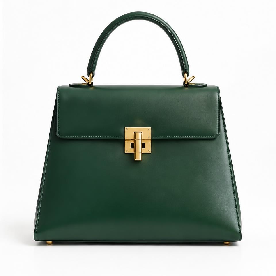 Top-handle leather handbag #12