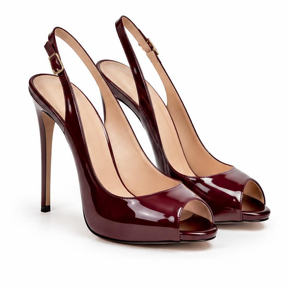 Patent peep-toe stiletto #31