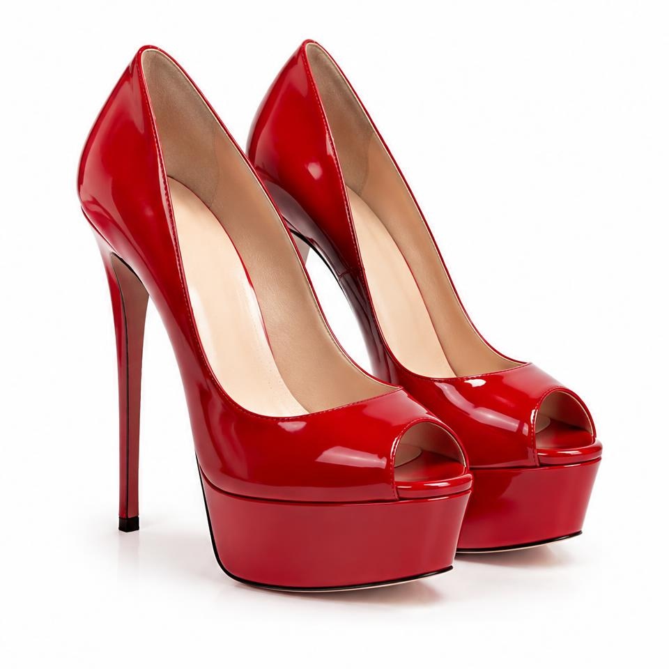 Patent peep-toe stiletto #11
