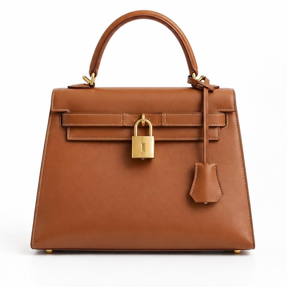 Top-handle leather handbag #32