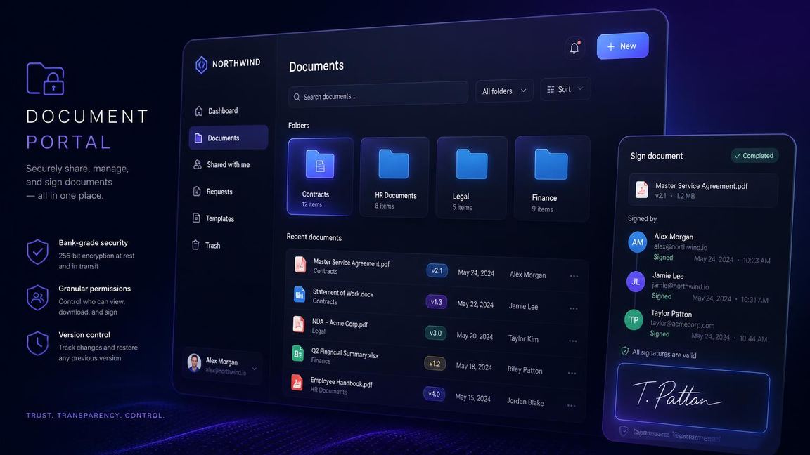 Document portal module in PlanSmarter — AI semantic search