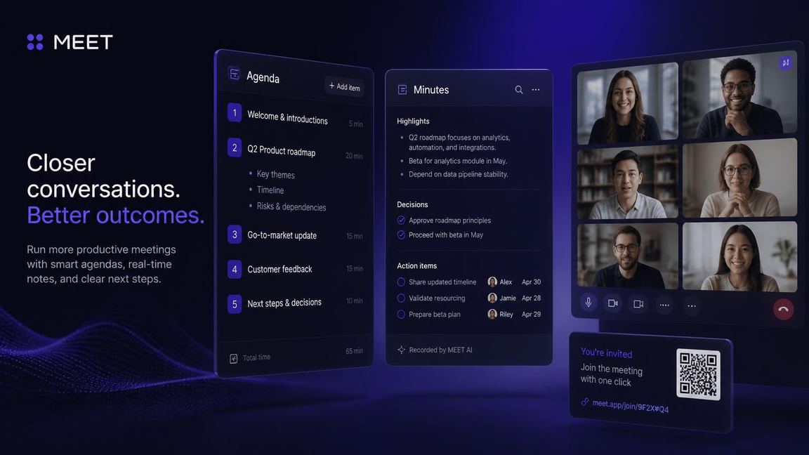 Meet module in PlanSmarter — Extended agenda